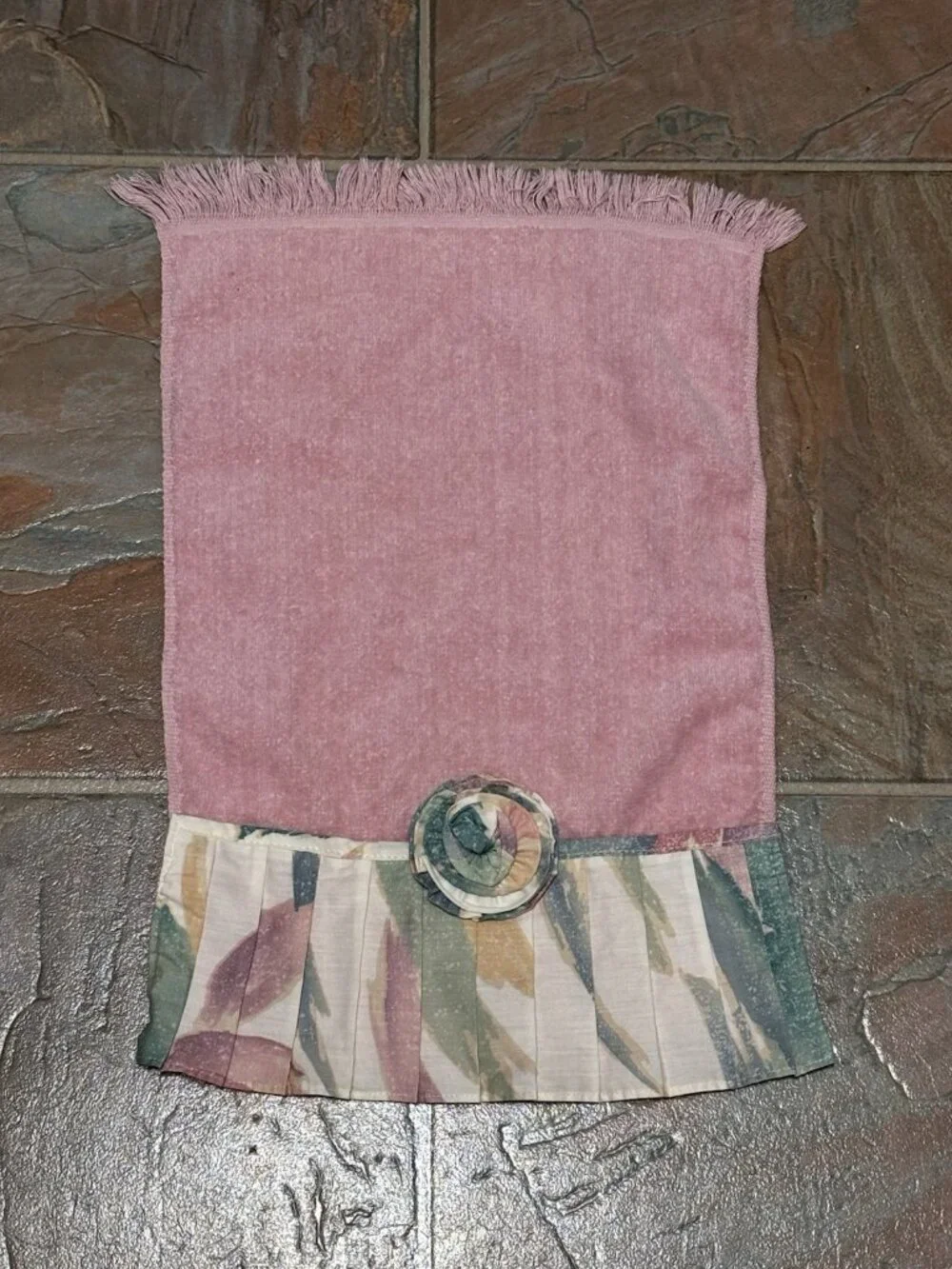 Vintage Avanti Look Dusty Pink Bathroom Towel Set 80s 90s Vibes Pleats